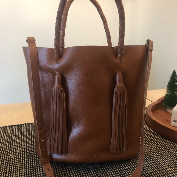 Madewell Handbags - Madewell “ The Tasseled Bucket Bag”